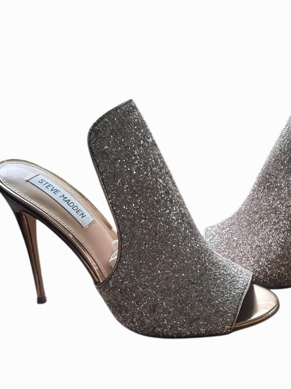 Steve Madden Sinful glitter stiletto mule sandals – Pink Size 8.5
